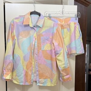 Peppermayo Pastel Shirt and Shorts Set